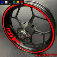Motorcycle 17 Inch Stripes 8X Front Rear Iner Rims Decals Wheels Reflective Sticker Waterproof For Aprilia RSV RSV4 RR RF