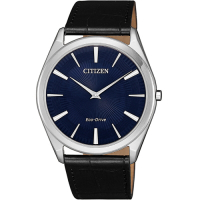 CITIZEN 星辰 光動能現代風尚薄型時尚男錶(AR3070-04L)-藍/38.4mm