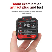 HT106E Socket Tester Pro Voltage Test Digital Outlet Socket Detect UK Plug Ground Zero Line Plug Polarity Phase Check