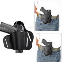 Concealed Carry Gun Holster Universal Right Hand Pistol Pouch for Glock 17 18 19 26 43 Beretta M92f SIG Sauer P226 CZ75 Holsters