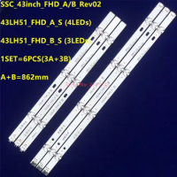 10set LED Strip For 43LF510V 43LF5100 43LH5100 43LH590 43LJ515V 43LH510V 43LH513V 43LH570V 43LH511T 43LH51_FHD_A B 43LF51_FHD