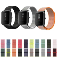 20mm Sport Loop Woven Wrist Strap For Xiaomi Huami Amazfit GTS GTR 42mm Breathable Adjustable Watch Band For Amazfit Bip S lite