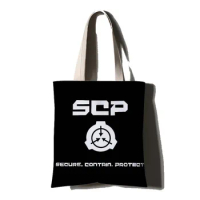 SCP Secure Contain Protect cosplay bags canvas 3D Shoulder Bag handbag shopping bag