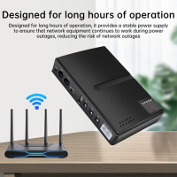 อุปกรณ์จ่ายไฟแบบไม่หยุดชะงัก (DC UPS) รองรับแรงดันไฟฟ้า 5V/9V/12V ความจุ 1018 ลิตร สำหรับเราเตอร์และ