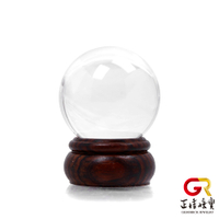 白水晶 頂級純淨 42mm 白水晶球 白水晶擺件｜特製木座