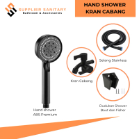 SHOWER MANDI SET PAKET KRAN CABANG STENLIES/HAND SHOWER/KRAN SHOWER Air Selang