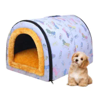 Dog House Cave Indoor Dog House Soft Cozy Dog Bed Removable Warm House Nest Pet Winter Supplies Dog Sleeping Bed supplies