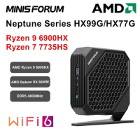 MinisForum HX100G HX99G Gaming Mini Computer AMD Ryzen 7 7840HS 9 6900HX Radeon RX 6650M 6600M Windo