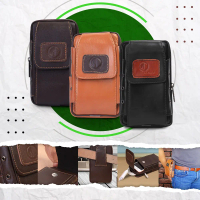 TAS PINGGANG KULIT SAPI ASLI KODE P008 Pria