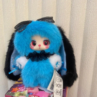 Lilla Rainbow Candy Bunny Boneka Lucu dengan Warna Biru dan Hitam