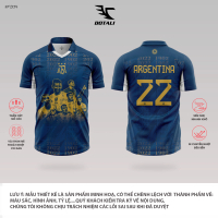 Dotali áo thể thao nhà vô địch World Cup 2022 Argentina - full size trẻ em đến người lớn - chất liệu