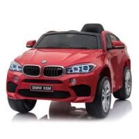 【聰明媽咪兒童超跑】BMW X6M 單人座 雙驅兒童電動車(無搖擺拉桿 JJ2199 烤漆紅)