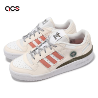 adidas 休閒鞋 Forum Low CL J 大童 女鞋 白 橘 麂皮 復古 愛迪達 IG0283