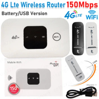 150Mbps 4G Lte Router Wireless Wifi Pocket Hotspot Repeater 2600mah Outdoor Portable Mobile Router Modem with SIM Card Slot