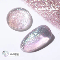 10ml Glitter Chips Diamond Gel Nail Polish Sparkling Nail Art Gel Varnish With Reflective Effect UV Nail Gel Lacquer