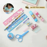 SK-A26 Stationery Alat Tulis Anak Sekolah / Perlengkapan ATK Anak Sekolah Pulpen Penghapus penggaris