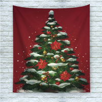 【北熊天空】聖誕掛布 聖誕節氣氛布置 聖誕樹 耶誕節 耶誕掛布 掛布 牆面掛布(聖誕樹掛布 掛毯)