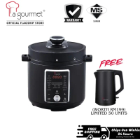 La gourmet Pro Series Healthy Electric Pressure Cooker 6L with Ceramic Inner Pot | Auto Cut Off | Ch