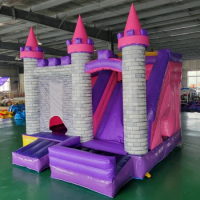 Outdoor Inflatable Children Bounce House Cartoon Trampoline Inflatable Jumping Castle with Slide PVC Bounce Combo for Kids