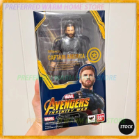 In Stock Originate BANDAI SHF Marvel Captain America Movable Model Toy S.H.FIGUARTS Avengers:Infinity War Steve Rogers Avengers3