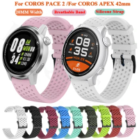 20mm Silicone Replacement Correa Wrist Band For COROS APEX 42mm Strap Watchband COROS PACE 2 PACE2 for SUunto 3 Fitness Bracelet