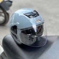 Mũ bảo hiểm 3/4 chính hãng GRO cao cấp - Kính dài chống tia UV - bảo hành 12 tháng - Hel