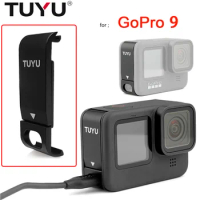 TUYU For GoPro10 Accessories Metal Battery Side Interface Cover For GoPro Hero 9 Sports Camera Dustproof Battery Lid Door Cover
