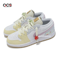 Nike 休閒鞋 Air Jordan 1 Low GS 大童 女鞋 蘑菇 奶油黃 粉紅 AJ1 一代 IB8861-151