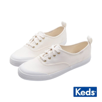 Keds CHAMPION 經典復古率性防潑水帆布休閒小白鞋 9243W112999