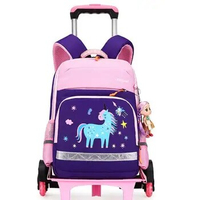 School Bag With Wheels Trolley backpack for Girl Student Rolling Backpack kids Wheeled Bag for School Travel Trolley Bag Wheels