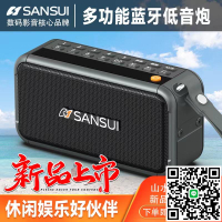 山水F30 便攜FM收音機插卡U盤太極晨練音箱雙喇叭低音炮聽書
