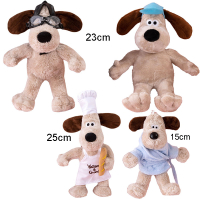 1525cm Hot Wallace &amp; Gromit Dog Plush Toys Keychain Cartoon Animal Gromit Dog Plushie Doll SchoolBag Penn Commanding Gifts
