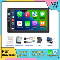 2Din 7inch HD Car Radio Multimedia Player For VW Honda Toyota Universal Stereo Head Unit MP5 USB wired Car-play Android Auto