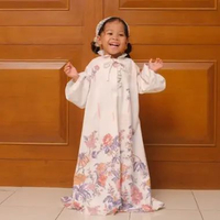 Eclemix Dress Kids Yukari Exclusive Printing | Dress Anak Perempuan Motif Bunga Cream