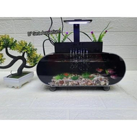 SKY - "BLACK SERIES" Aquarium Minimalis Air Mancur /Model talang/Aquarium Kaca Akrilik Fullset Fulls