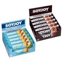 【SOYJOY】大豆營養棒2盒組(巧克力口味+白巧克力夏威夷豆口味;膳食纖維 無添加麵粉 不含膽固醇 能量補充)
