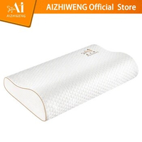 Memory Foam Pillow, AIZHIWENG Neck Contour Cervical Orthopedic Pillow for Sleeping Side Back Stomach Sleeper 50x30cm