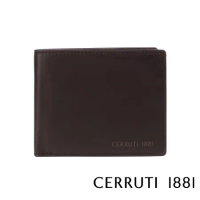 【Cerruti 1881】限量2折 義大利頂級小牛皮8卡皮夾 全新專櫃展示品(咖啡色 CEPU05709M)