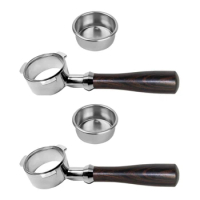 2Pcs 54Mm Bottomless Portafilter - Fits Breville Barista Express, Pro, Press ,2 X Filter Basket. (Wo