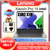 Lenovo 2024 Xiaoxin Pro 14 AI Laptop Intel Ultra 5 16GB/32GB LPDDR5X RAM 1TB/2TB SSD 2.8K 120Hz Oled Screen 14inches Notebook PC