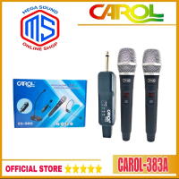 Mikrofon Wireless UHF Carol ES-383A dengan Handle dan 2 Mic Mic Mikrofon