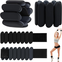 Wrist Weights - 1 Pair (1 lb Each) | Adjustable Wearable Wrist Ankle Weights Silicone Wrist Bangles