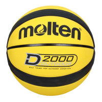 MOLTEN 12片深溝橡膠7號籃球-室外 戶外 7號球 訓練 B7D2005-YK 黃黑