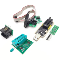 10PCS CH341A Series EEPROM Flash BIOS USB Programmer Module + SOIC8 SOP8 Test Clip + 1.8V Adapter + SOIC8 Adapter DIY KIT