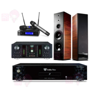 【金嗓】CPX-900 K1A+DB-7AN+JBL VM200+TDF K-105(4TB點歌機+擴大機+無線麥克風+落地式喇叭)