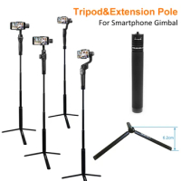 Tripod &amp; Extension Pole for DJI OSMO Mobile 4 3 2 /Zhiyun Smooth 4 Q/Feiyu Spg c Vimble/Xiaomi Mijia Handheld Gimbal Accessories