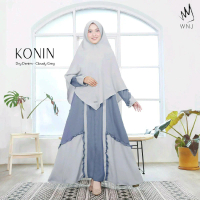 WANOJA Konin (Denim coudy grey, Dnight blue) Dress Mom, Dress kids, koko kidss