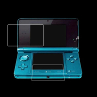 Top Tempered Glass LCD Screen Protector+Bottom PET Clear Full Cover Protective Film Guard for Nintendo New 3DS XL/LL 3DSXL/3DSLL
