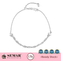 Gelang Emas Serut Elke Silk Gold 17K Semar Nusantara, Warna White