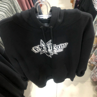 Jaket pria volcom original vent pullover hoodie blak